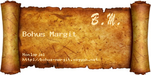 Bohus Margit névjegykártya